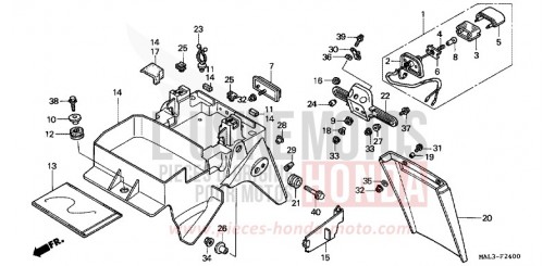 GARDE-BOUE ARRIERE CBR600FV de 1997